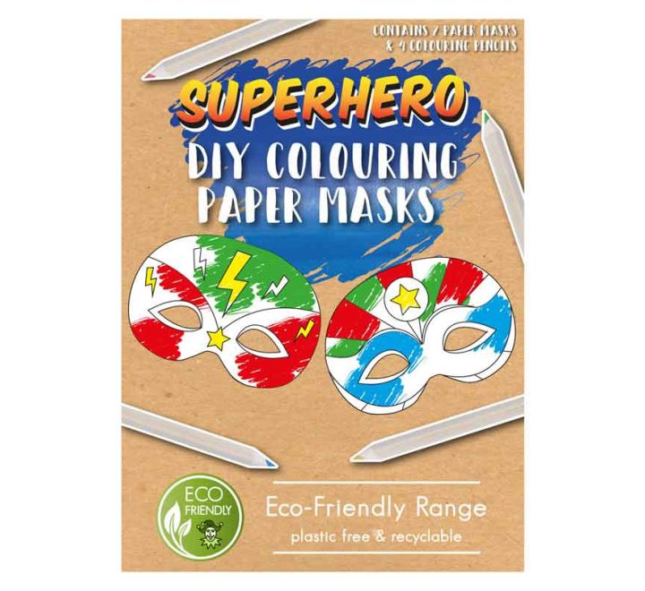 Superhero DIY Colouring Masks